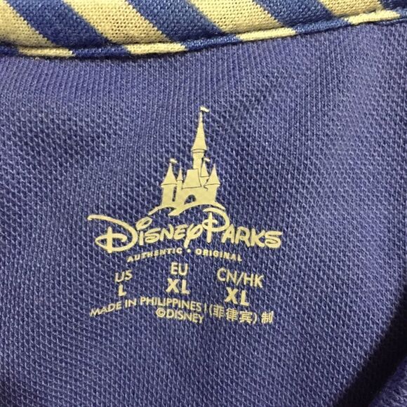 Walt Disney World Mickey Mouse Blue Golf Polo Cotton Large - Picture 3 of 5